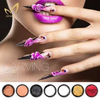 

Monasi 3D Carving UV Nail Gel Sculpture Modelling Carving Painting Color Nail Art Gel Clay Fast Dry Easy Molded Cool Plasticine