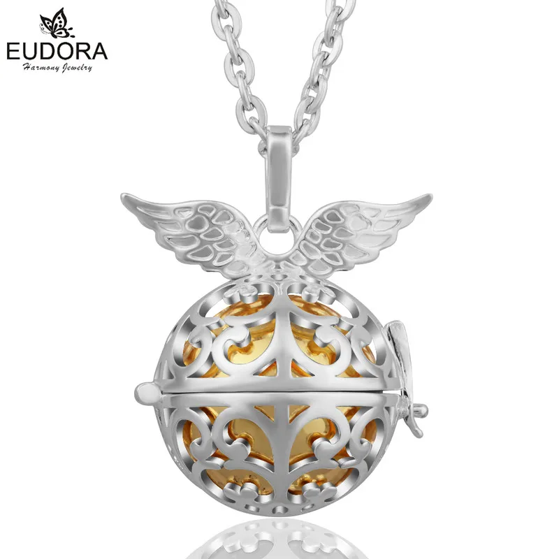 Eudora подвеска в виде шара гармонии, медная металлическая подвеска в виде ангела, 20 мм, детский колокольчик, подарок на Рождество - Окраска металла: K140N20A21
