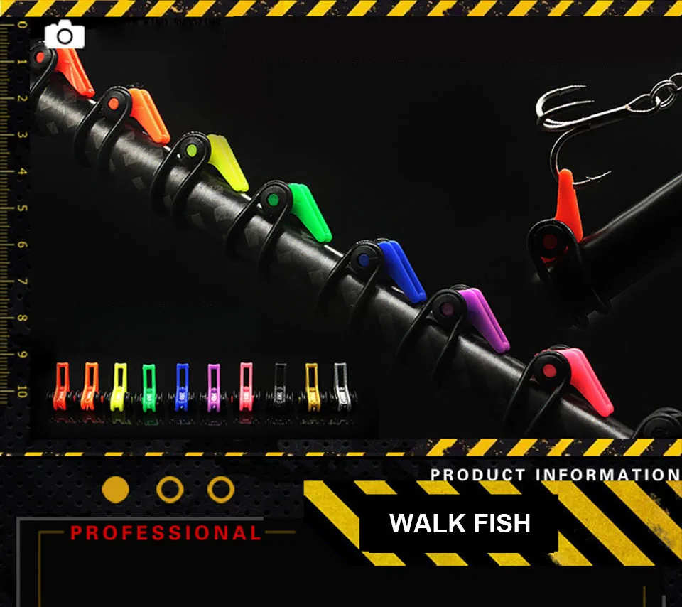 WALK FISH 10 шт./лот, пластиковый рыболовный крючок, хранитель для удочки, удочка, рыболовные приманки, рыболовный крючок, безопасный держатель, рыболовные снасти