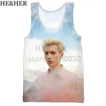 Певица Трой Сиван 3D Печатный Топ на бретелях для мужчин модный крутой летний топ на бретелях для работы Мужские Женские топы на бретелях