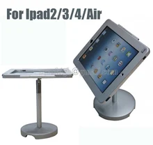 Aluminum alloy adjustable counter tablet security display stand holder with lock and key for ipad 2/3/4