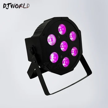 

4pcs/lot Good Quality LED Flat Par 7x12W RGBW DMX512 Stage Effect Lighting For Disco DJ Party And Dance Floor Fast Shipping