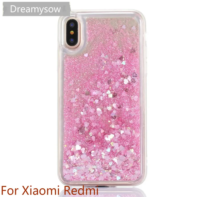 

Dynamic liquid Glitter Quicksand case For Redmi 6X 4X Note 4/Note 4X 5 Plus 5A Clear Soft TPU Cover For Xiaomi 8 8Lite Coque