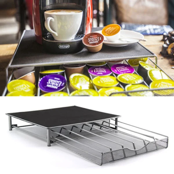 Coffee Machine Stand Capsules Pod Storage Holder Drawer Rack Convenient