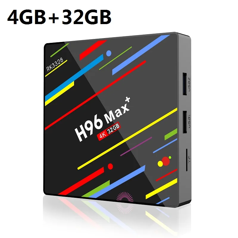 4GB 32GB H96 Max Plus Смарт ТВ коробка Android 8,1 4 Гб 64 Гб оперативной памяти, 32 Гб встроенной памяти, HD, 4 K, 5 г Двойной Wi-Fi Bluetooth Смарт сетевой медиаплеер BT4.0 Декодер каналов кабельного телевидения - Цвет: 4GB 32GB