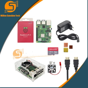 

new Raspberry Pi 3 Model B+ plus Starter kit Raspberry Pi 3 Model B+plus+ Case+Fan+16/32GB Card+Heat Sink+5V 3A+HDMI Cable