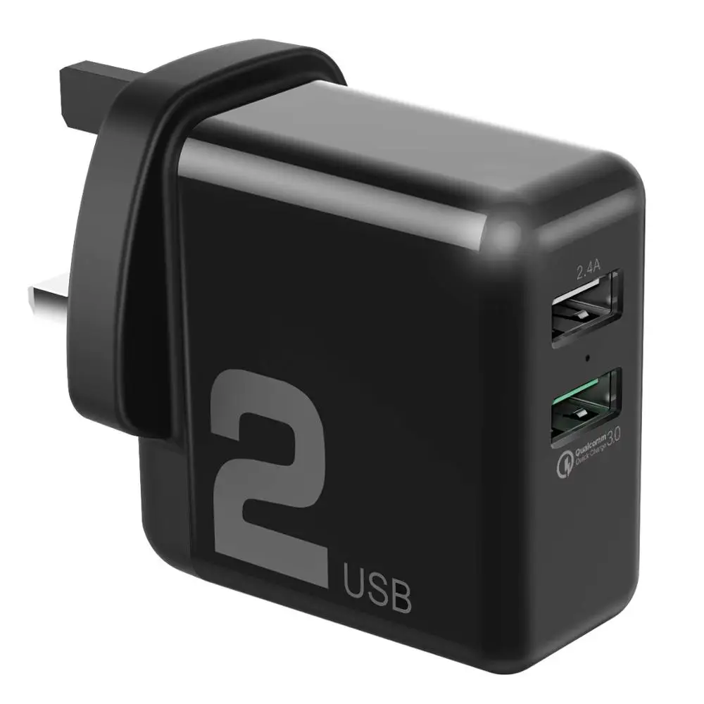 ROCK QC 3,0 дорожное зарядное устройство для Европейская USB зарядка настенное зарядное устройство FCP адаптер быстрой зарядки для iPhone iPad samsung - Тип штекера: EU