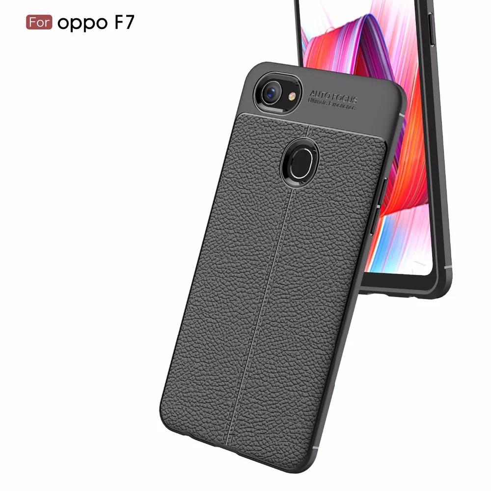 50 шт./лот дизайн Личи Pattern Мягкие TPU чехол для OPPO F7