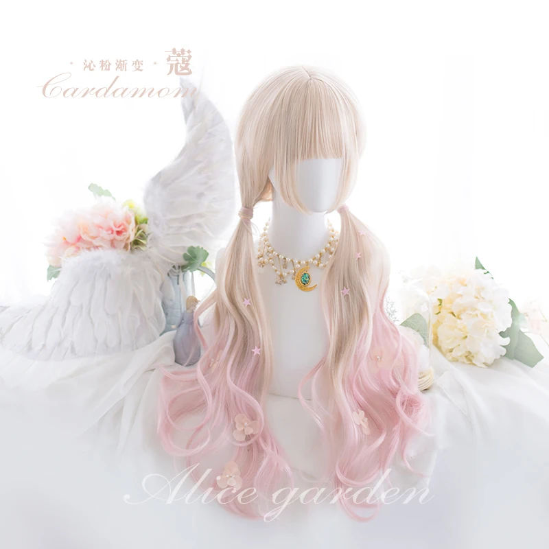 

handmade Japanese style pink long lolita hair COSPLAY wig Ancient lady hair Women's Hair Accessories