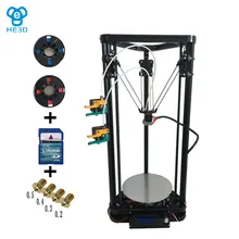 Новое обновление HE3D высокое presicion K200 двойной экструдер delta diy 3D printer_heat кровать