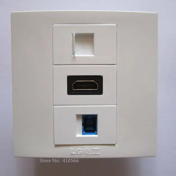 

Durable Wall Socket RJ45 HDMI With SC Optical Fiber CE UL ROHS Cetificate For House Office Using Plugs