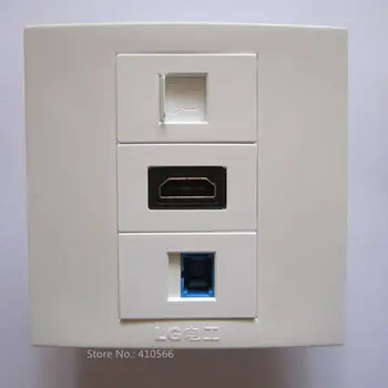 

Durable Wall Socket RJ45 HDMI With SC Optical Fiber CE UL ROHS Cetificate For House Office Using Plugs