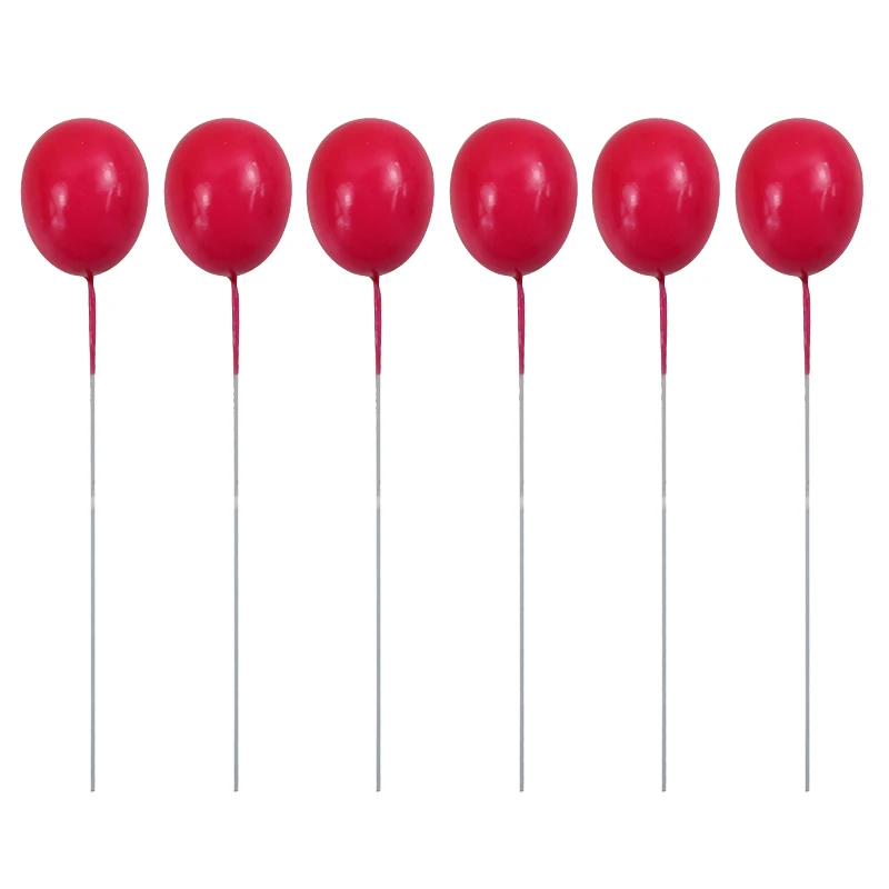 6pcs Balloon 1 Набор, топперы для торта, Радужные облака, воздушные шары, флажки для торта, кексы, топперы для детей на день рождения, радужные единороги, вечерние украшения для торта, babyshower - Цвет: 6pcs Balloon