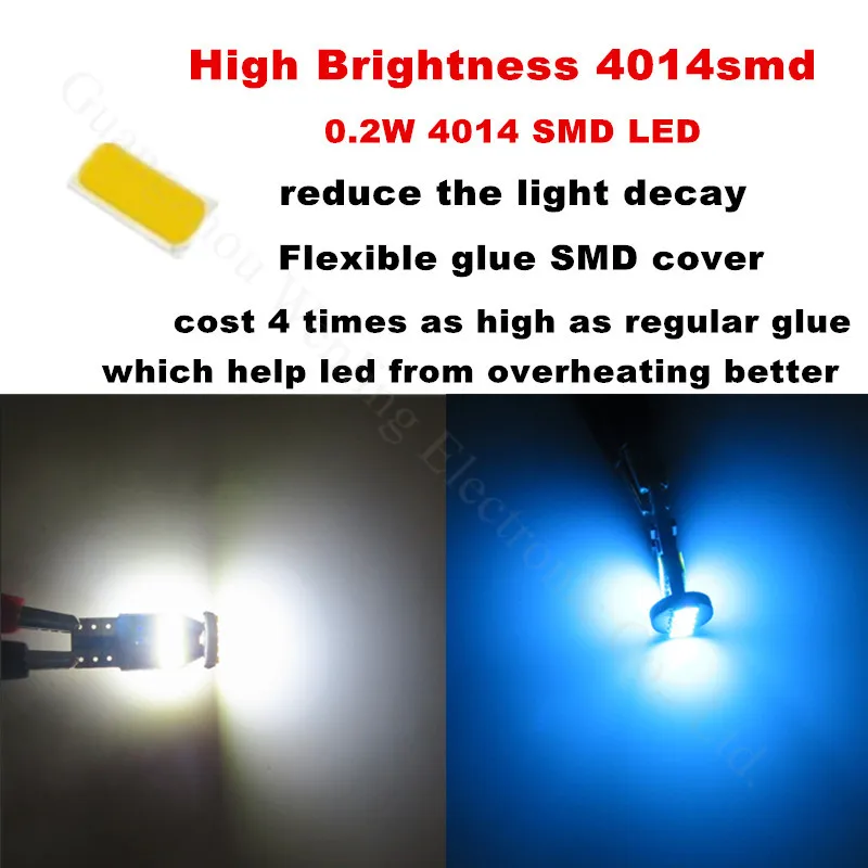 Wljh 4x12 В Canbus 4014SMD T10 светодиодный W5W авто лампы 12 В лампа для Volvo V60 v50 V40 S40 S80 S60L S80L XC90 S60 C70 XC60