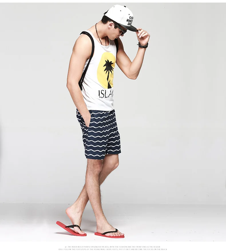 Casual Bermuda de Secagem Rápida Masculino Swimwear Maiôs Casual Ativo