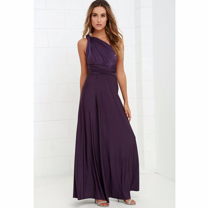 maxi dress Женское платье, длинное летнее богемное платье-трансформер, повседневные бандажные Вечерние платья на выпускной, Клубные, бесконечные, многоканальные, макси платья - Цвет: maxi dress