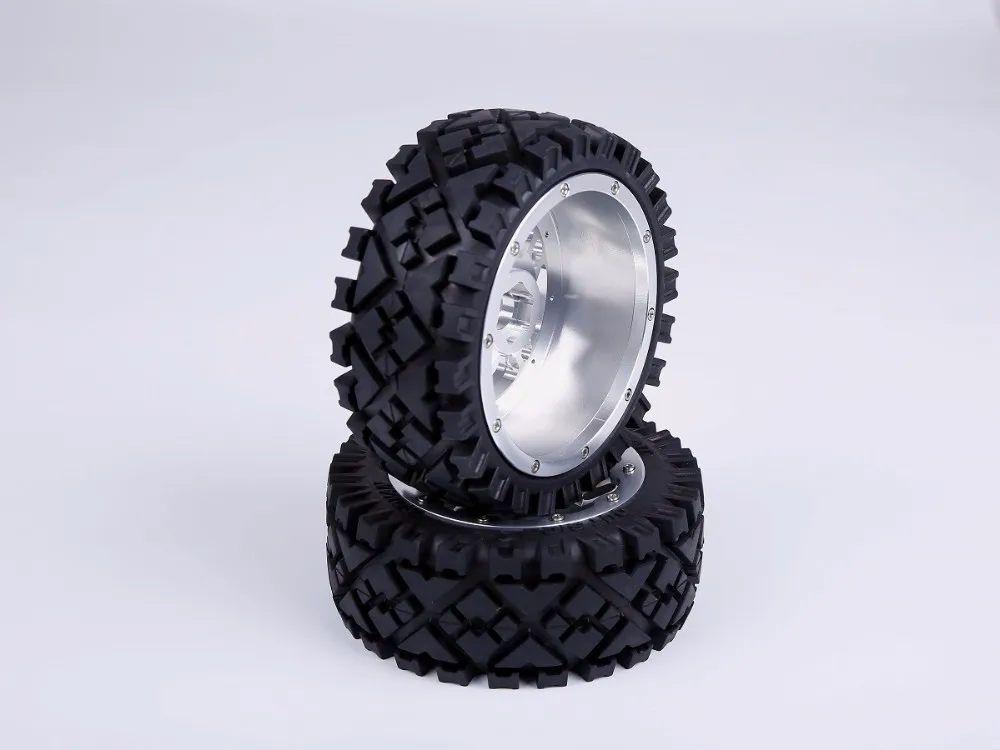 1/5 RC запчасти baja Rovan rc автозапчасти сильный 5B baja передний полный рельеф комплект шин с ЧПУ сплав передние ступицы колес 95257