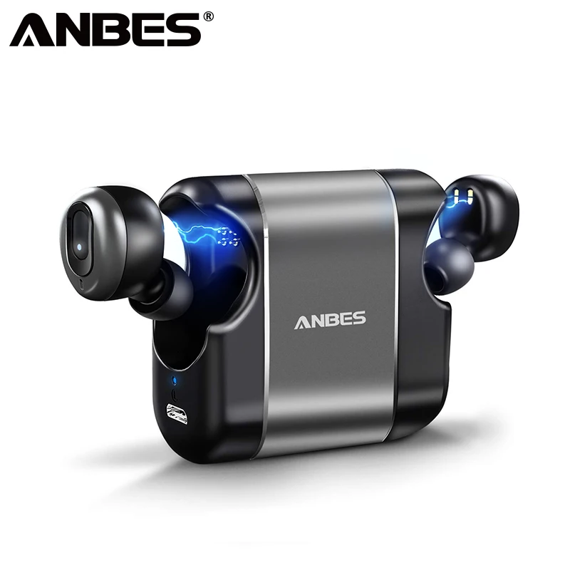 

ANBES Bluetooth Earphone D41 TWS Wireless Earbuds Mini Headphone With Charging Box Mic For Iphone Samsung Xiaomi Huawei