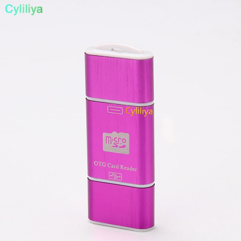 500 шт 2 в 1 USB мужчина к Micro USB двойной слот OTG адаптер с TF кард-ридер для Android смартфон планшет samsung