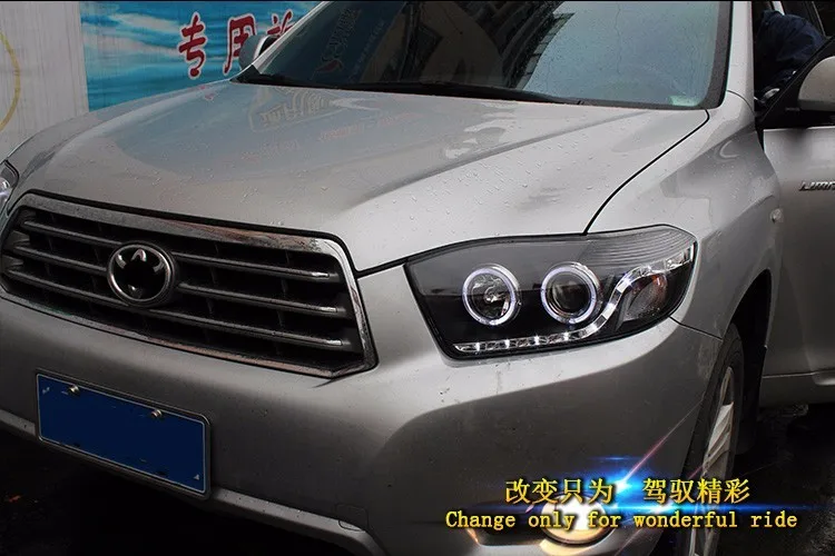 KOWELL автомобильный Стайлинг для фары Toyota Highlander 2009-2011для Highlander светодиодный светильник Q5 bi xenon объектив HID KIT луч