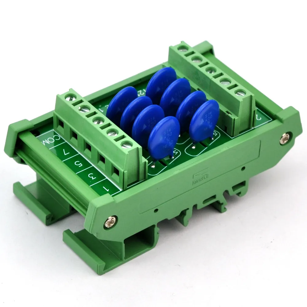 8 Каналы общий DIN Rail 60 V siov Варистор Защита от перенапряжения СПД модуль