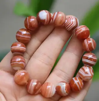 

12mm Madagascar natural decorative pattern silk agate energy healing bracelet