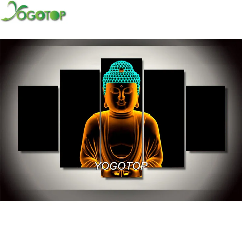 

YOGOTOP Diamond Painting Cross Stitch Diy 5D Diamond Mosaic Handmade Kits Diamond Embroidery Rhinestones Buddha 5pcs/set VS419