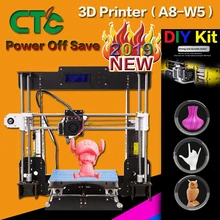 A8 3D Printer High Desktop Prusa DIY LCD Screen Printer Self Assembly Support Acrylic