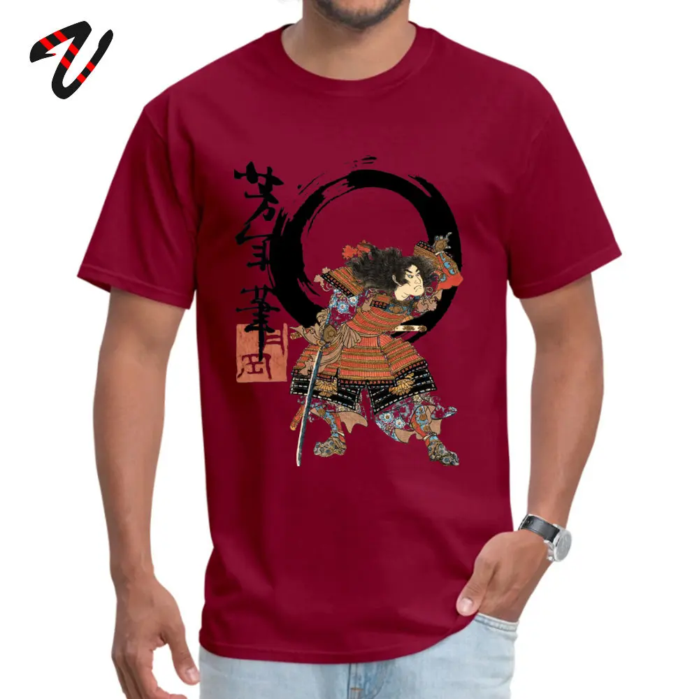 Samurai Flipping! 2018 Newest Camisa Tshirts Crewneck 100% Cotton Short Sleeve Tops Shirts for Men T Shirts Thanksgiving Day Samurai Flipping! -17860 maroon