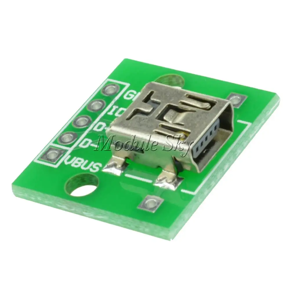

5Pcs Mini USB to DIP Adapter Converter for 2.54mm PCB Board DIY Power Supply NEW
