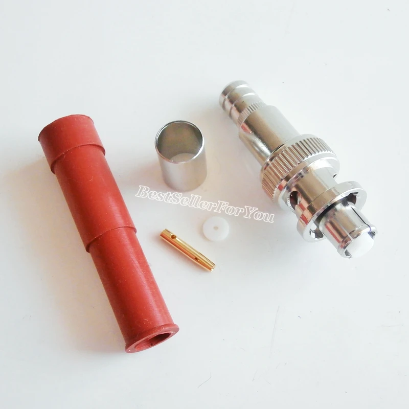 1Pcs SHV 5000V 5KV RP BNC male crimp RG6 Cable High Voltage Power Audio Speaker rf Connector in