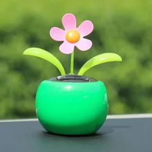 Украшение автомобиля на солнечных батареях Танцующий Цветок качающийся анимированный Танцующая игрушка Подсолнух украшение автомобиля автомобиль забавная игрушка