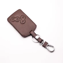Para a tampa do teclado de couro para Renault Logan Renault Megane 2 3 scenic Koleos cartão keyless remoto chaves do carro acessórios proteger shell