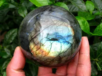

1160g AAA NATURAL Labradorite quartz crystal sphere ball healing