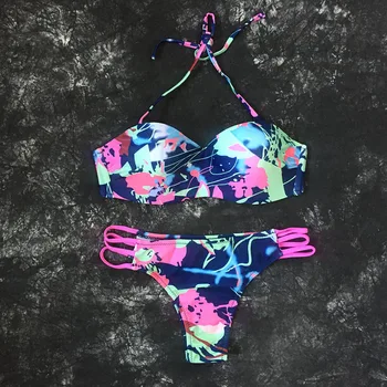 

Swimsuit Swimwear Women Push Up Bathing Suit Animal Printed Bikini Set Femme Summmer Beachwear With Pad kuweka bikini