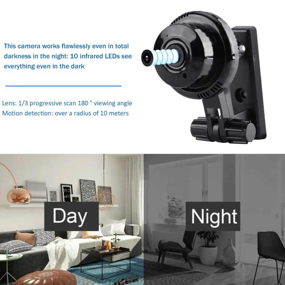 

960p Inteligent HD Wifi Wireless Wide-Angle 180 Degree IP Camera Home Security Monitoring Night Vision Mini Camera Surveillance
