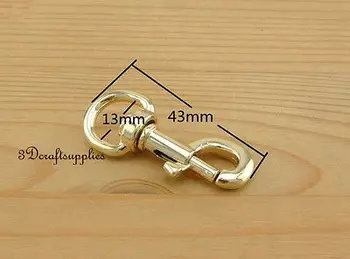 

Lobster Clasps Clips Claw purse hooks bolt snap hook light gold 13mm 6pcs G55