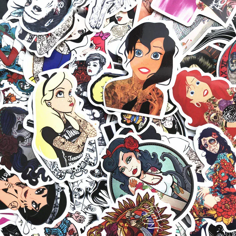 The New 52 Pcs Mixed Compute Stickers For Kids Home Decor On Laptop Sticker Decal Fridge Skateboard Doodle Stickers Toy Stickers