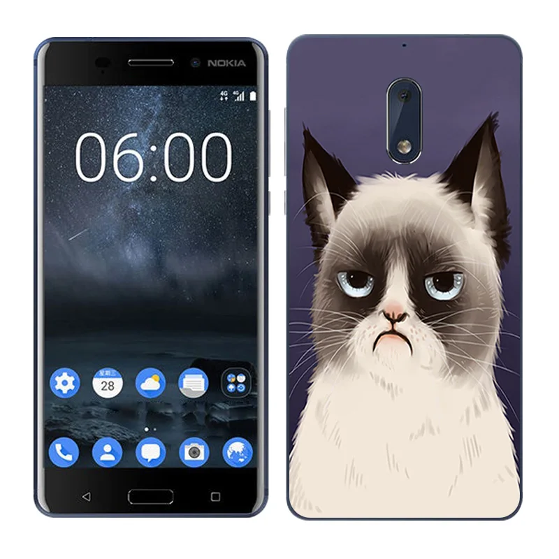 Чехол для Nokia 6 Six, мягкий силиконовый чехол из ТПУ с рисунком Пейзажа для Nokia 6, защитные чехлы обложки для телефонов Nokia6, чехол