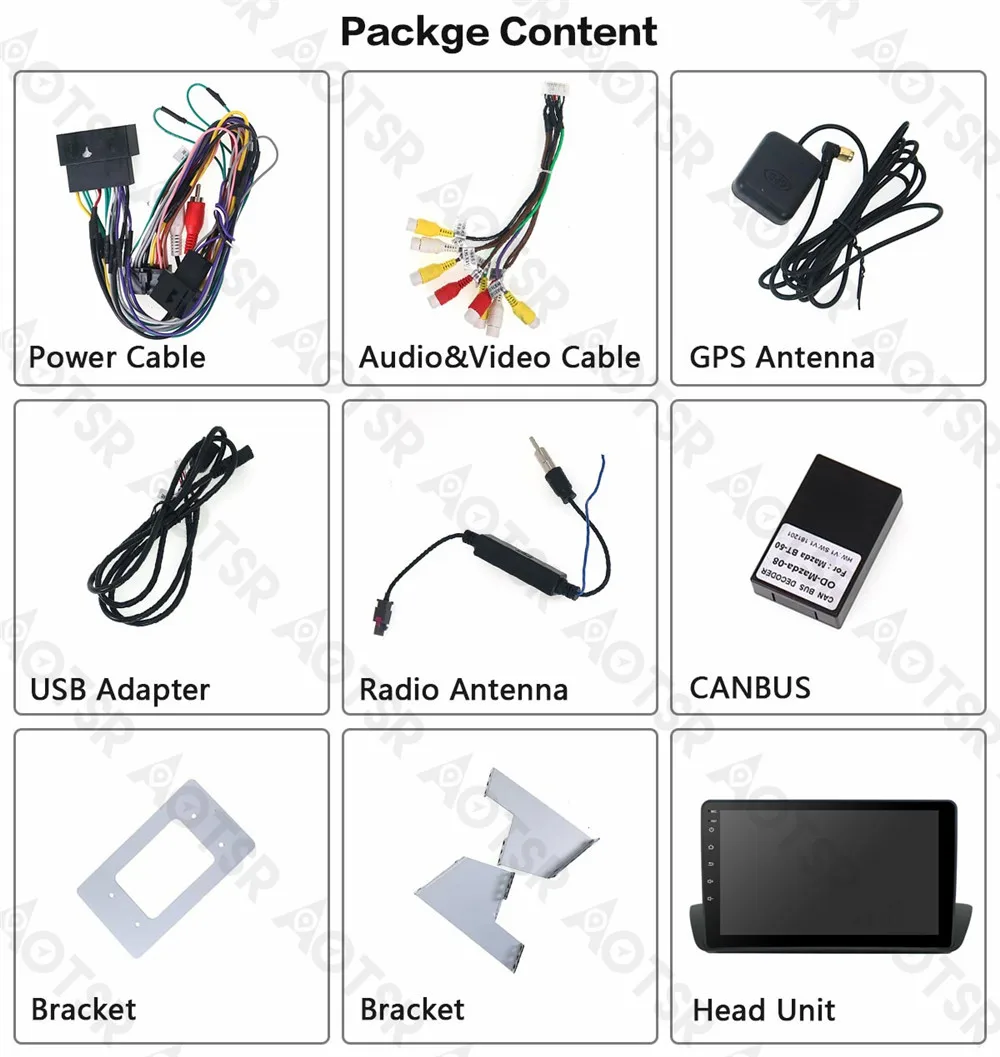 Aotsr 9 дюймов Android 8 1 автомобильный без dvd плеера Авто радио GPS навигация для Mazda BT 50
