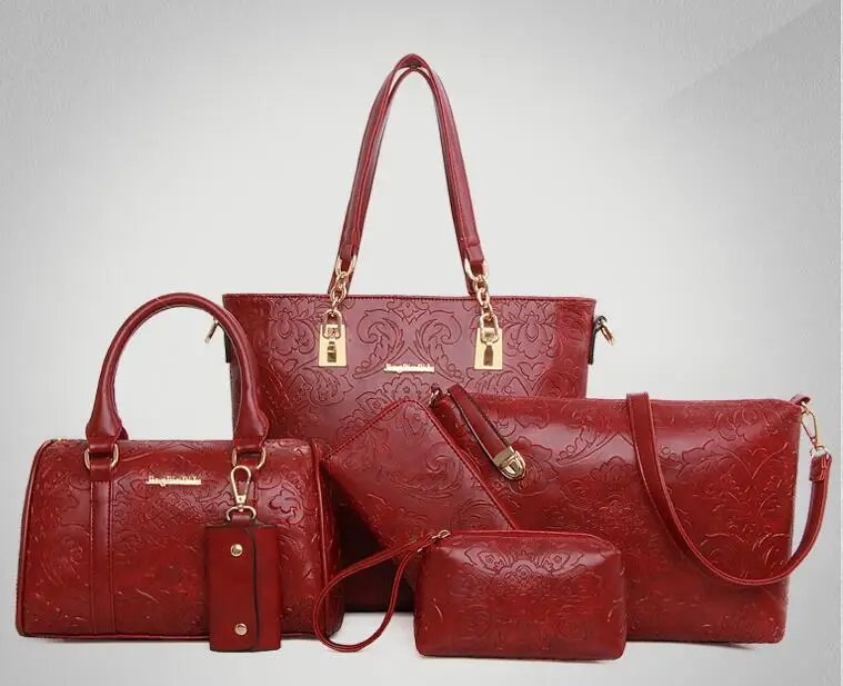 European and American retro composite Bag classic ladies Embossing font b handbags b font 6 font