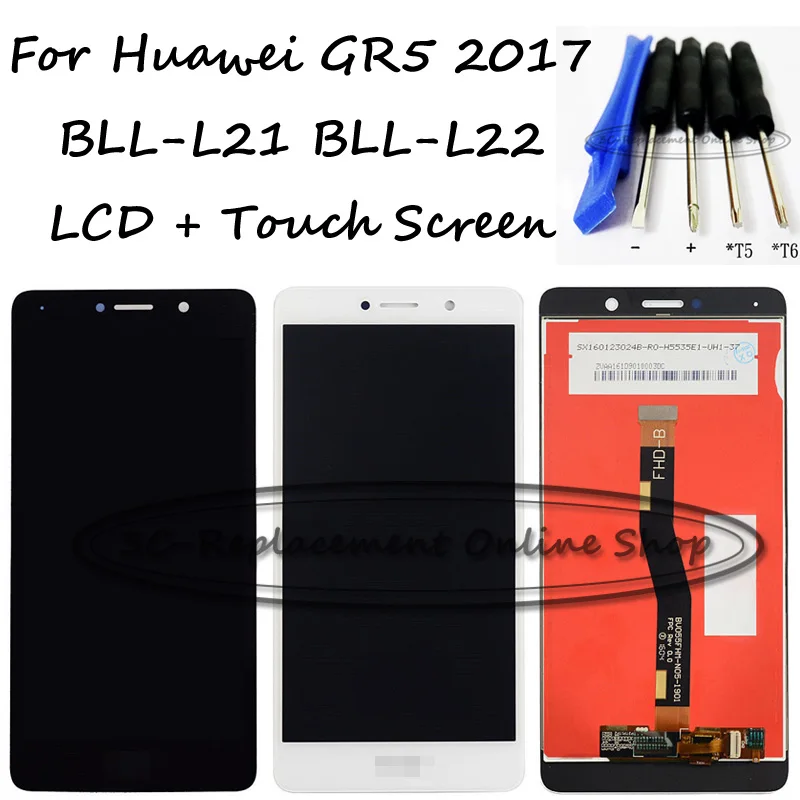 Черный/белый/золотой 5 дюймов для Huawei GR5 2017 BLL-L21 BLL-L22 ЖК-дисплей + сенсорный экран