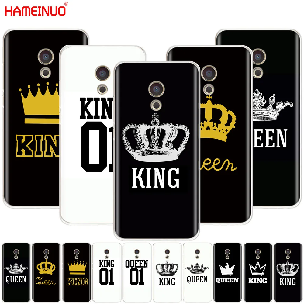 

HAMEINUO king queen couple Cover phone Case for Meizu M6 M5 M5S M2 M3 M3S MX4 MX5 MX6 PRO 6 5 U10 U20 note plus