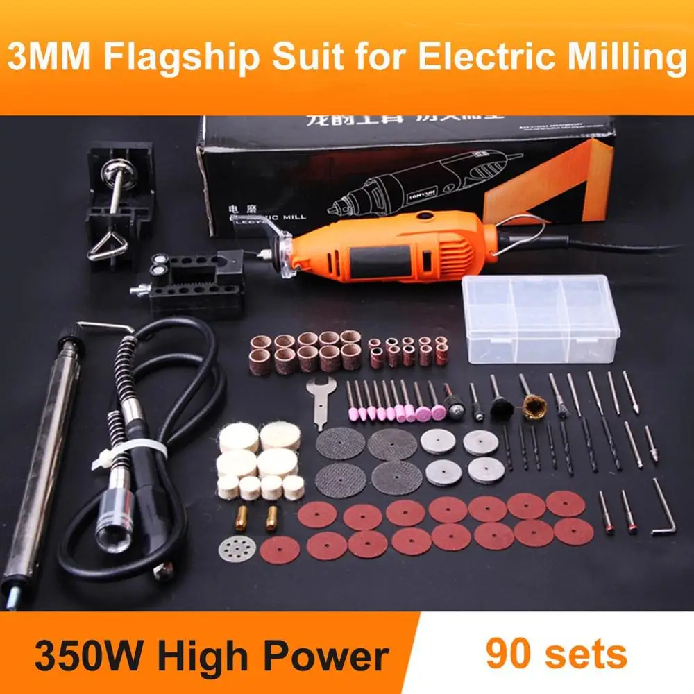 

Variable Speed Electric Grinder Angle Grinder Tool Multi-function DIY Creative Rotary Tool Drill Grinding Machine Kit