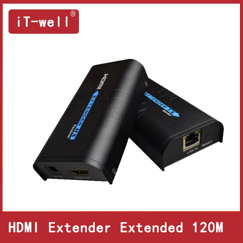 

HDMI Extender Over IP/TCP UTP/STP CAT5e/6 Rj45 LAN Network Support 1080p 120m Extension Like HDMI Splitter Transmitter Receiver