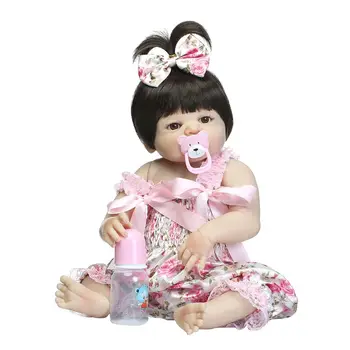 

48cm 19in Realistic Reborn Doll Soft Full Silicone Vinyl Newborn Babies Lifelike Handmade Toy Children Birthday Gift