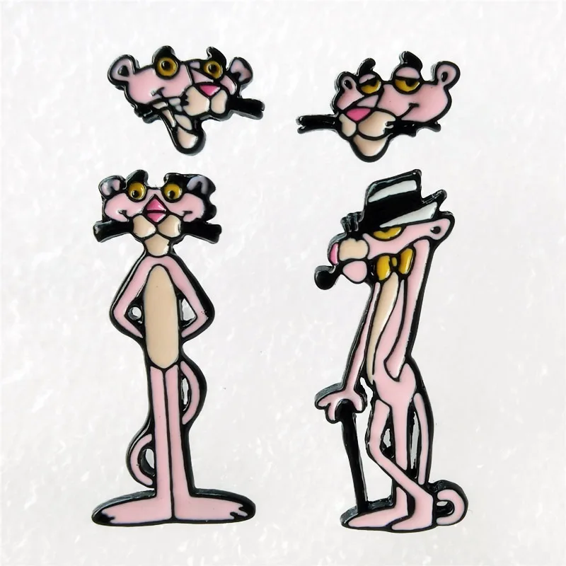 

IVYYE Pink Panther Fashion Anime Cartoon Earring Cute Animal Stud Earrings For Women Girls Kids Jewelry XMAS New Gift