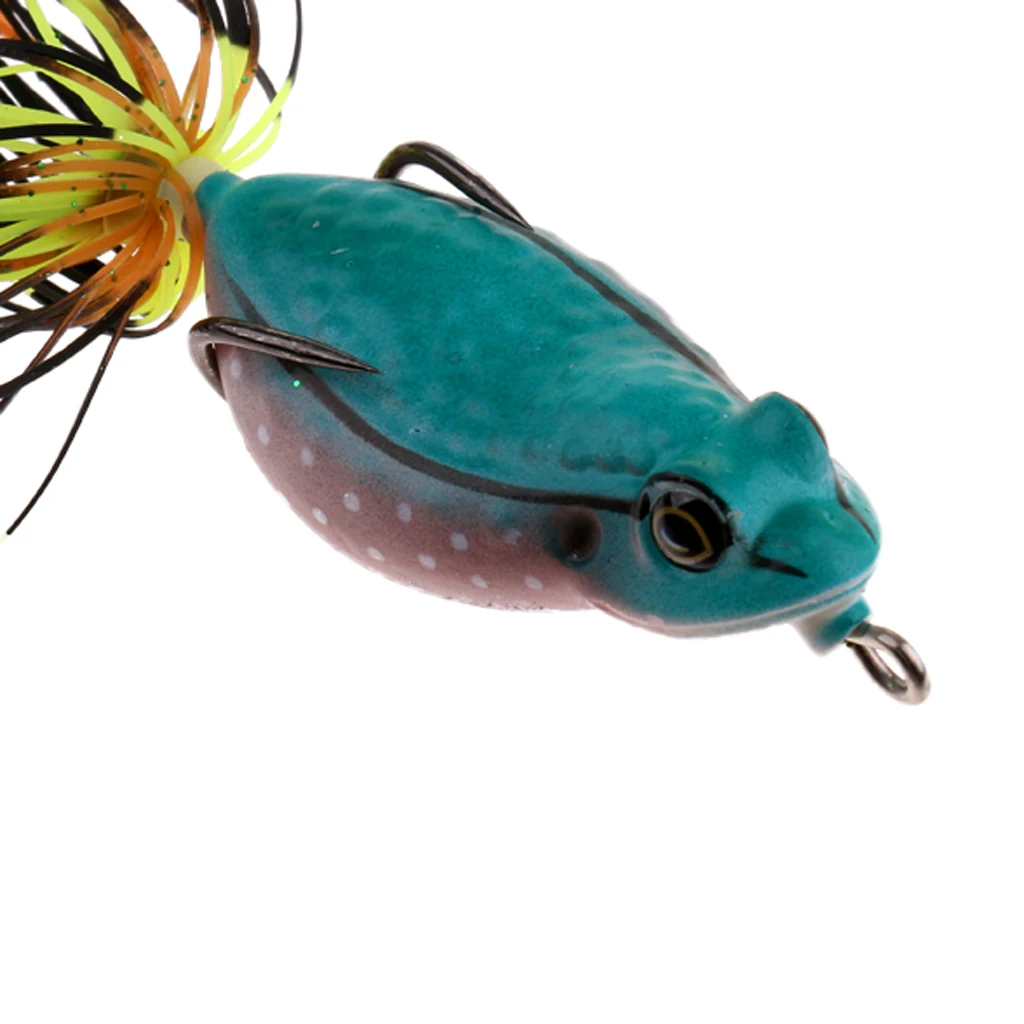 3D Frog Soft Fishing Lure Bait Floating Crankbaits Bass Pike Perch Catfish Snakehead Topwater Hollow Body Artificial Lures