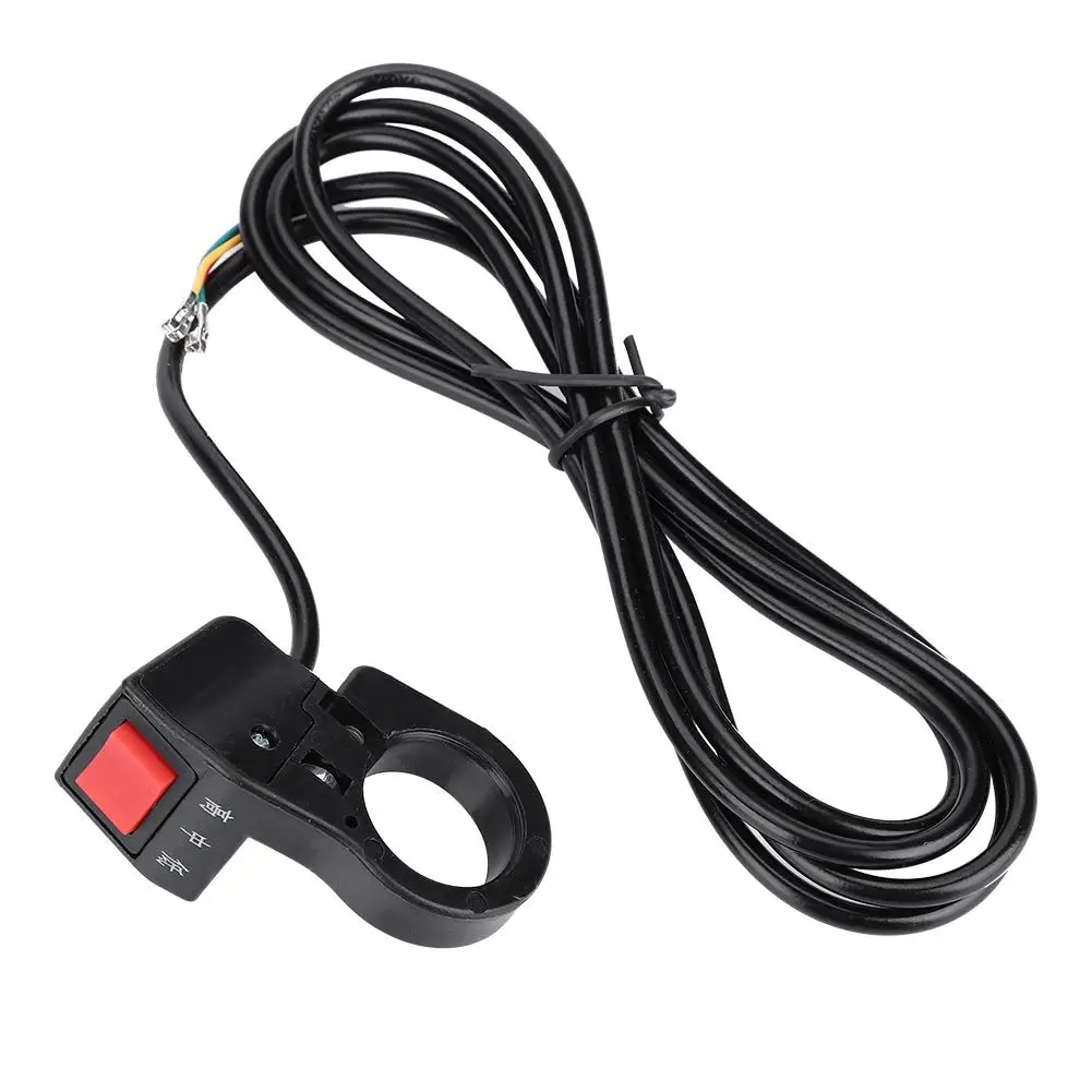 E-Bike Horn Button Cable Switch For 22.5mm Handlebar Electric Bicycle Scooter US