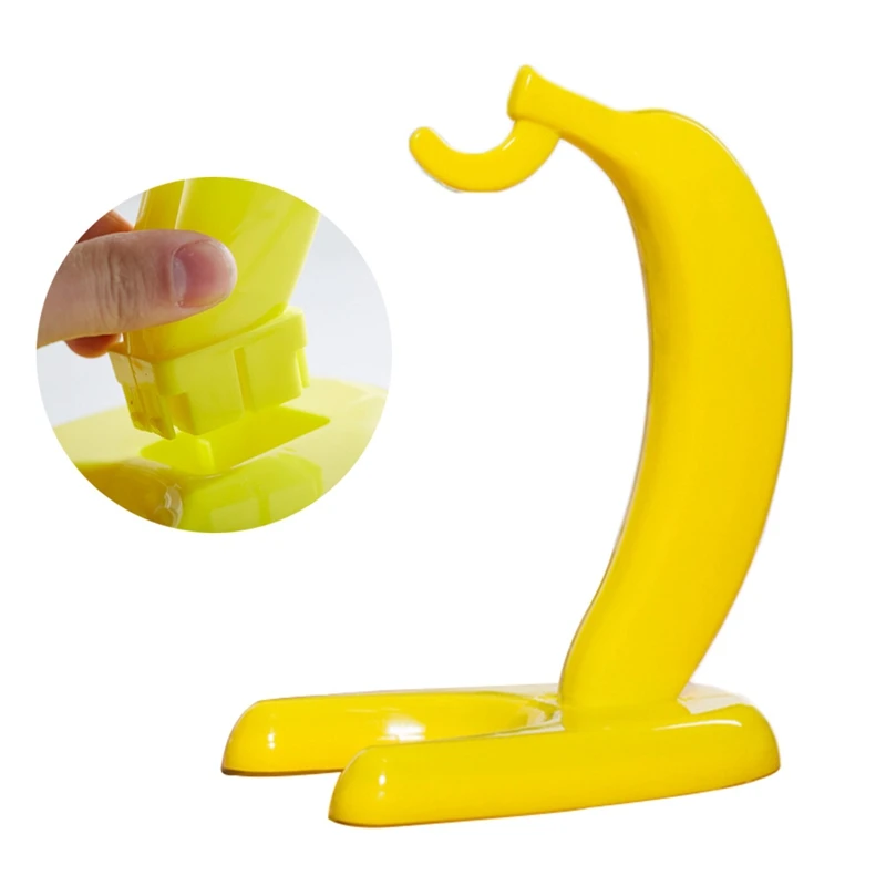Yellow Banana Shape Displaying Banana Hanger Rack Fruit Fresh Keeping